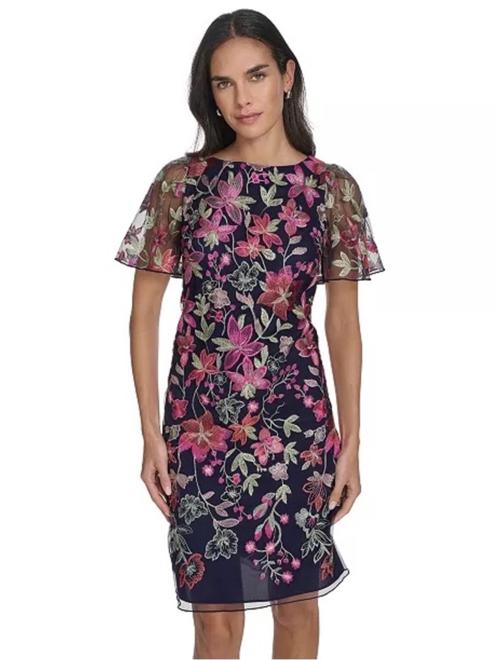 Jessica Howard Floral Embroidered Dress